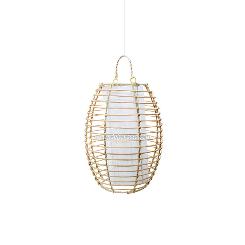 Modern Simple Luxury Natural Rattan Hanging Lamp Middle Customizable Color Easy Installation for Living Room Home Decoration